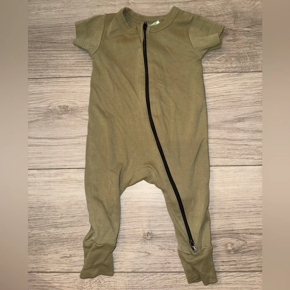 Olive Green Baby Boy One Piece
